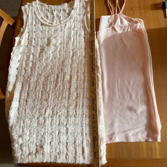 Unique SLEEVELESS SACK DRESS by GAT RIMON, XS Pale Pink/Coral, Mid-Thigh Length - Picture 6 of 16